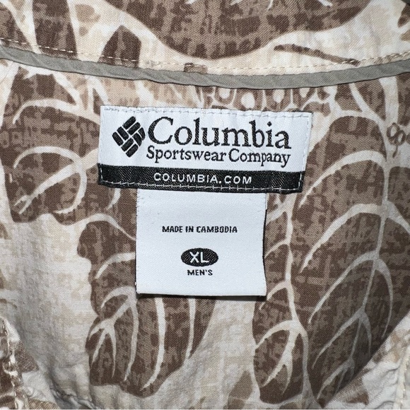 Columbia Shirt Adult Extra Large Multicolor Short Sleeve Cotton Hawaiian Mens - Picture 3 of 16